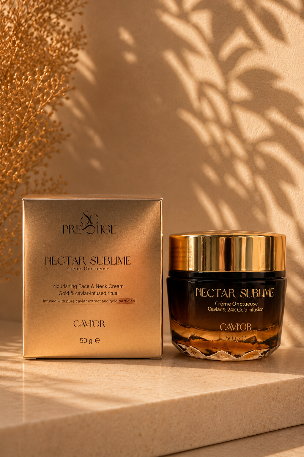Nectar Sublime — Nourishing Face & Neck Cream · Caviar & 24K Gold