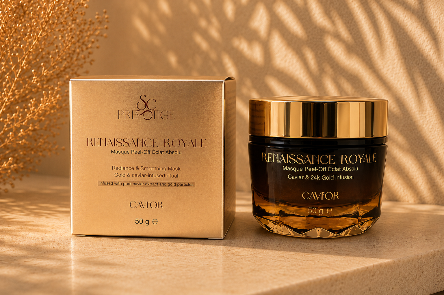 Renaissance Royale — Gold Peel-Off Radiance Mask · Caviar & 24K Gold