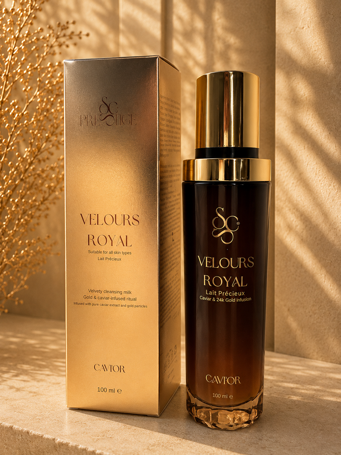 Velours Royal — Precious Cleansing Milk · Caviar & 24K Gold